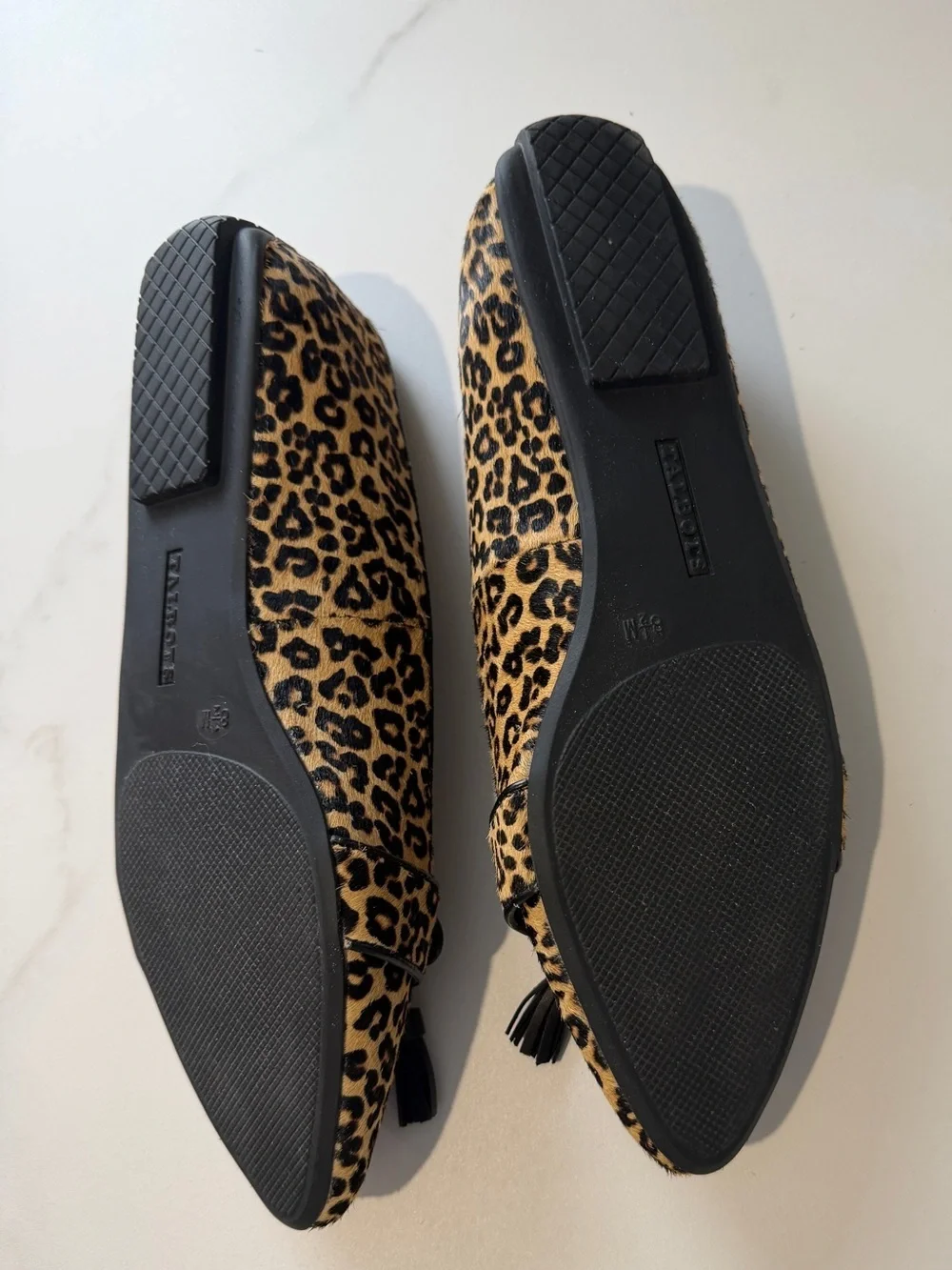 Talbots Leopard Calf Hair- Print Tassel Loafers in Tan and Black - Picture 3 of 6